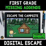 1st Grade Missing Addends Digital Escape Room Review Campi