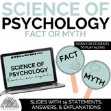 Introduction to the Science of Psychology Fact or Myth - S
