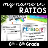 My Name in Fractions & Ratios Project, Fun End of Year Mat