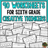 Sixth Grade Early Fast Finisher Worksheets Creative Thinki