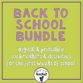 Back to School First Weeks BUNDLE (ENGLISH)