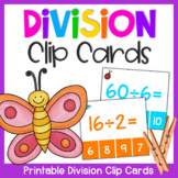 Division Clip Cards for Division Fact Fluency Practice (Di