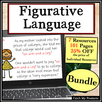 Preview of Figurative Language PowerPoint Lesson Plans Bundle