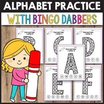 Find The Letter Alphabet Worksheets - Bingo Dabber Activities | TpT