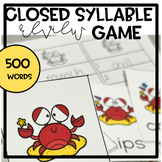 50% OFF * Fun End of Year Summer Closed Syllable Review Ga