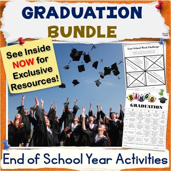 Preview of 50% OFF Graduation Activity Packet, End of the Year ELA Worksheets Bundle