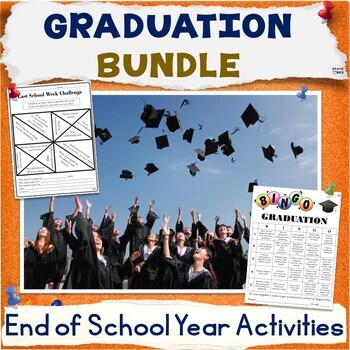 Preview of 50% OFF Graduation Activity Packet, End of the Year ELA Worksheets Bundle