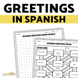 Greetings in Spanish Word Search Puzzles Practice Spanish 