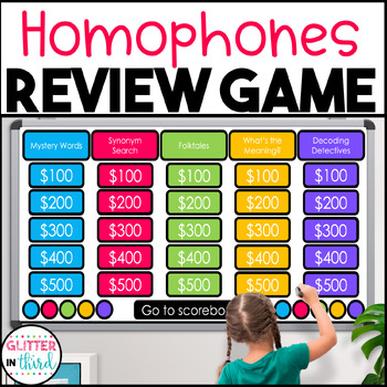 Preview of Homophones Review Game Activity Reading Test Prep Powerpoint