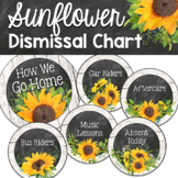 How We Go Home Dismissal Chart Farmhouse Sunflower Classro