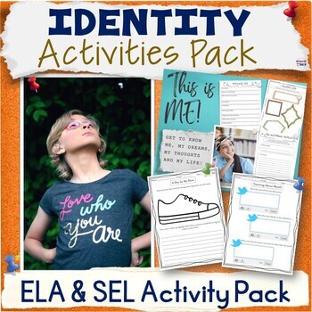 Preview of 50% OFF Identity Activity Packet, All About Me SEL Worksheets, Sub Plans Bundle