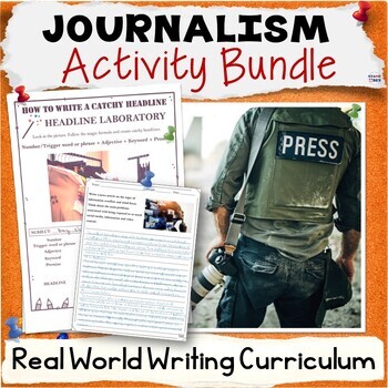 Preview of 50% OFF Journalism Unit - Middle School ELA Writing Curriculum Lessons Bundle