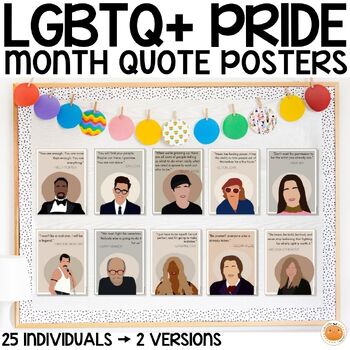 Preview of 50% OFF LGBTQ+ Pride Month Quote Posters, Bulletin Board & Motivational Decor
