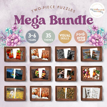 Preview of 80% OFF!! MEGA BUNDLE Complete The Pictures | Montessori Real Pictures