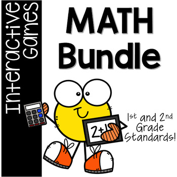 Preview of 50% OFF Math Interactive Games **BUNDLE** for Grades 1-2 /  Distance Learning