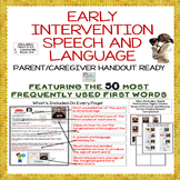 EARLY INTERVENTION HANDOUTS FOR SPEECH & LANGUAGE