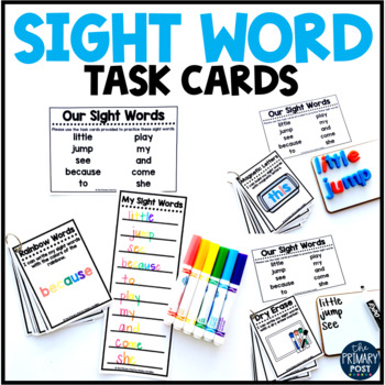 EDITABLE Sight Word Task Cards by The Primary Post by Hayley Lewallen