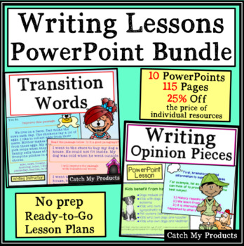 Preview of Writing Lessons PowerPoint Bundle