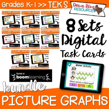 Preview of Kindergarten Math Boom Card Bundle | Yearlong Picture Graphs