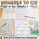 Number Sense Activities Numbers 1 to 120 Number Worksheets