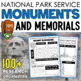 National Park Monuments & Memorials Research Graphic Organizers