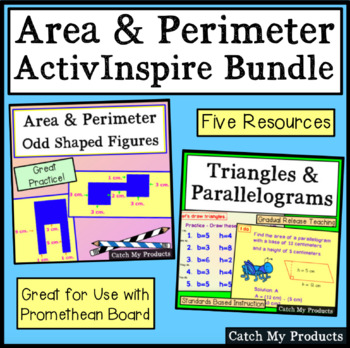 Preview of Area and Perimeter Flip Charts for Promethean Board