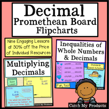 Preview of Decimals Fifth Grade Fun for PROMETHEAN Board