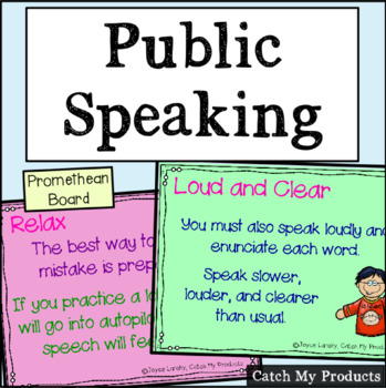 Preview of Public Speaking Lessons for PROMETHEAN BOARD