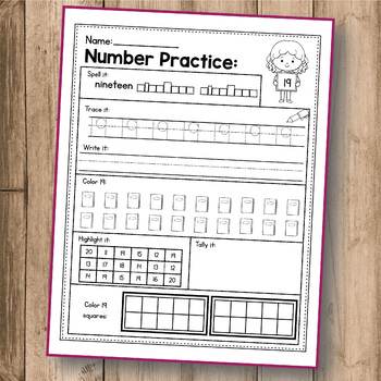 Number Sense Activities Kindergarten by Alina V Design and Resources