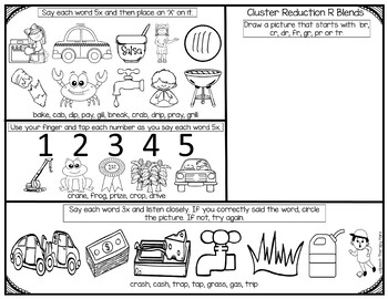 One Page Phonological Processes Activity Placemats by ...