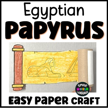 Preview of Papyrus easy Egyptian scroll craft parchment Egipto papiro manualidad Egypt