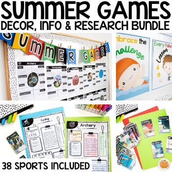 Preview of 50% OFF Olympic Games 2024 Bundle, Summer Games Posters, Research & Decor