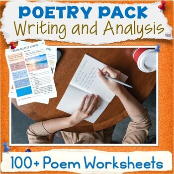 Preview of 50% OFF Poetry Writing Activity Packet, Poem Analysis Guides, Templates Bundle