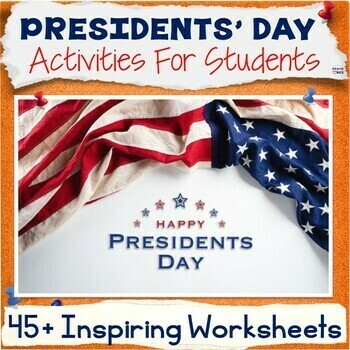 Preview of 50% OFF Presidents Day Activity Packet, Middle School Worksheets Bundle