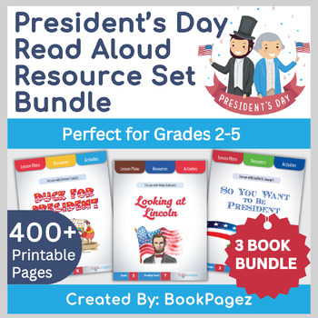 Preview of 50% OFF Presidents Day Read Aloud Comprehension Lessons and Activities Bundle