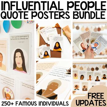 Preview of Quote Posters - Growing Bundle Decor - Influential People, Latinx Heritage