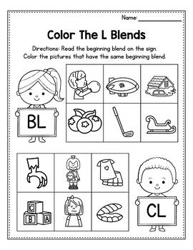 r blends worksheets l blends activities find the beginning blend