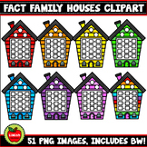 Rainbow Fact Family Houses Clipart