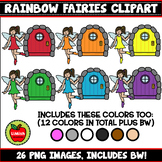 Rainbow Fairies Matching Clipart