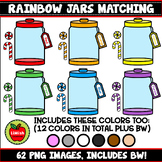 Rainbow Jars Matching Clipart