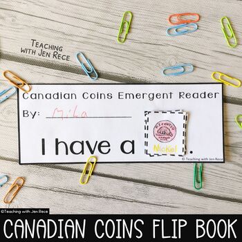 Preview of Canadian Coins Cut and Paste Flip Book