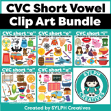 50% OFF - Short Vowel CVC Clip Art Bundle for Phonics Activities