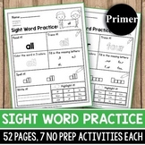 Daily Sight Word Practice Kindergarten Sight Words Workshe