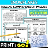 Snowflakes Winter Snow Day Reading Passage Nonfiction Writ