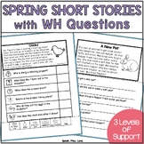 Spring Short Stories WH Questions - Speech Therapy - Liste
