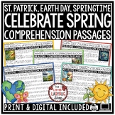 St. Patricks Earth Day Spring March Reading Comprehension 
