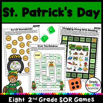Preview of St. Patrick's Day Themed Second Grade Science Of Reading Games