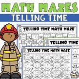 Telling Time to 5 Minutes Math Mazes Analog Clock Mazes