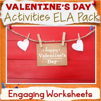 Preview of 50% OFF Valentine's Day Activity Packet Middle School Engaging Worksheets Bundle