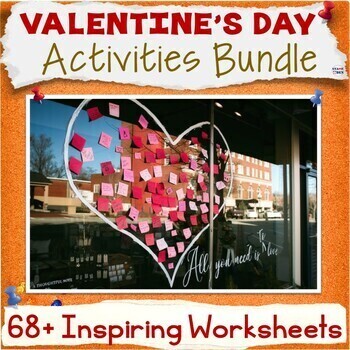 Preview of 50% OFF Valentine's Day Activity Packet - Middle School Fun Worksheets Bundle
